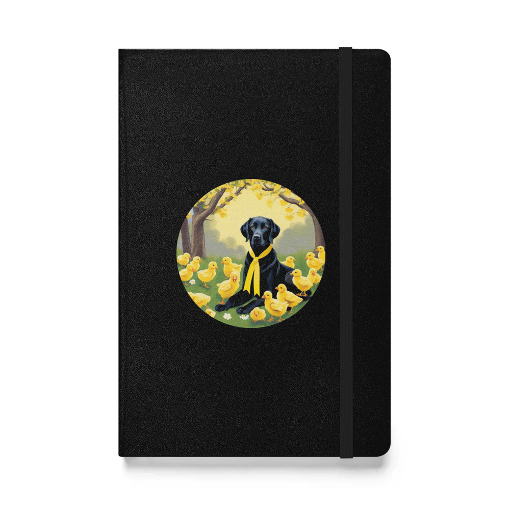 PugMug Custom Black Labrador Retriever Hardcover Bound Notebook