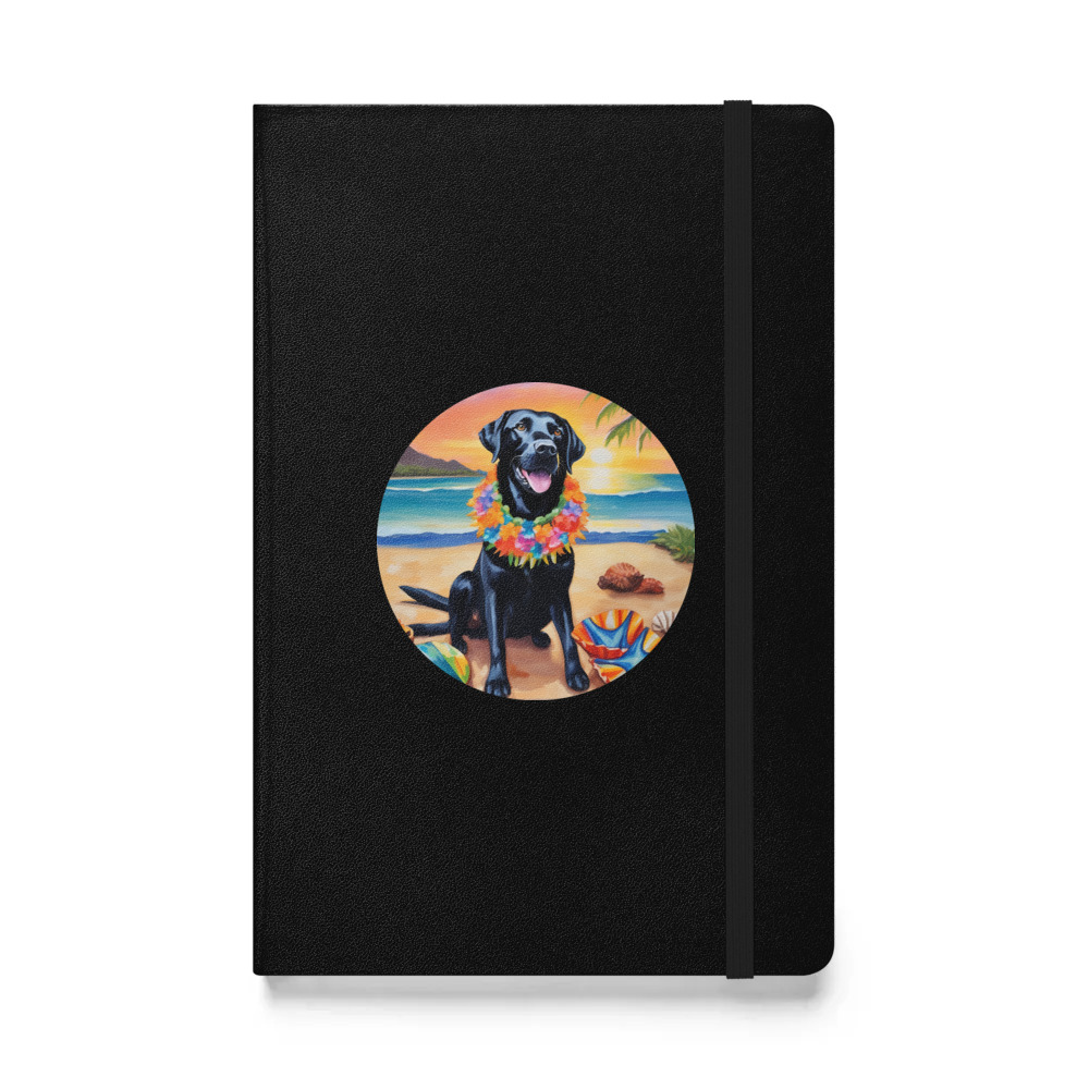 PugMug Custom Black Labrador Retriever Hardcover Bound Notebook
