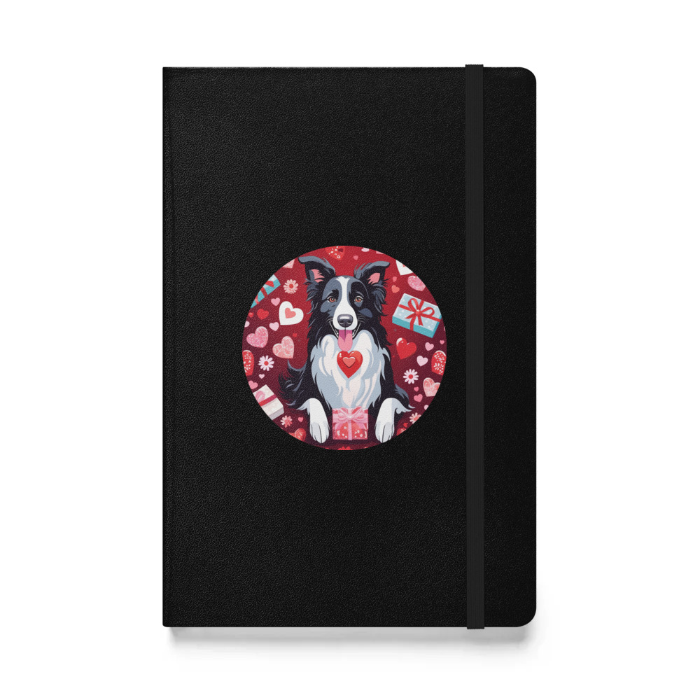 PugMug Custom Border Collie Hardcover Bound Notebook