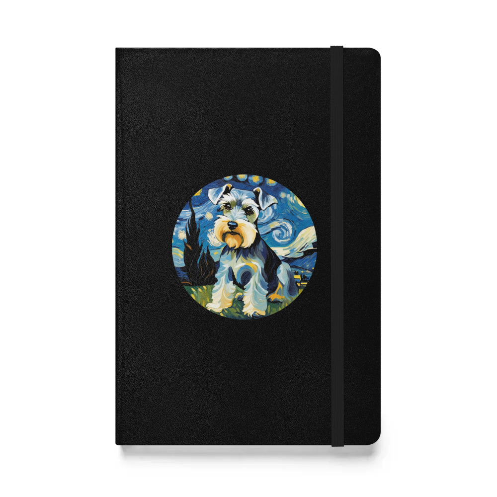 PugMug Custom Miniature Schnauzer Hardcover Bound Notebook
