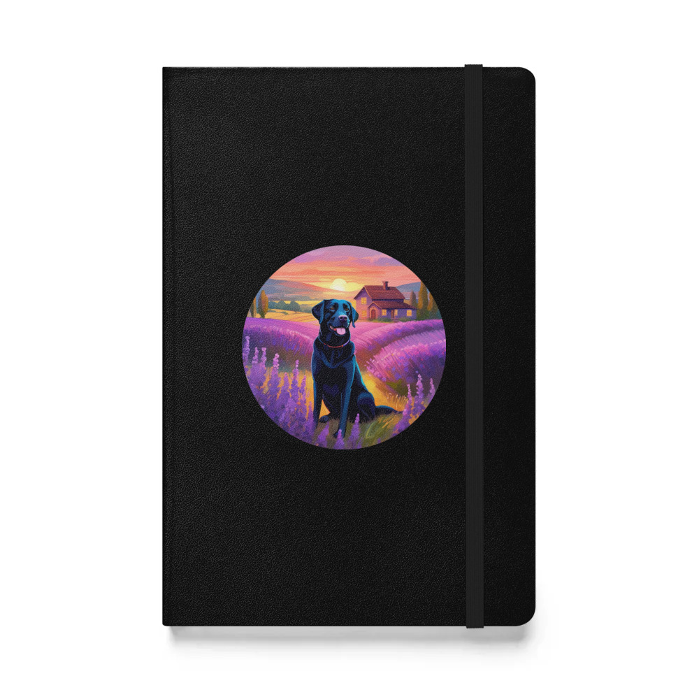 PugMug Custom Black Labrador Retriever Hardcover Bound Notebook