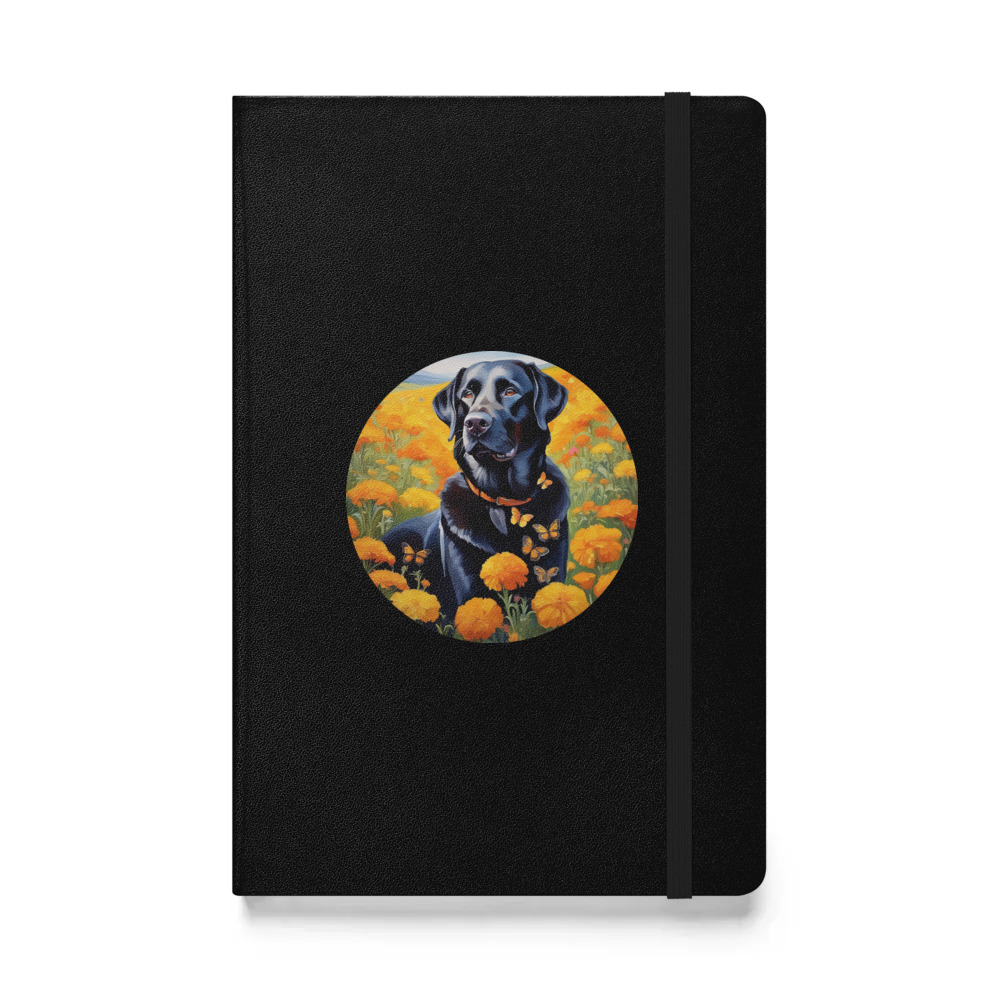 PugMug Custom Black Labrador Retriever Hardcover Bound Notebook