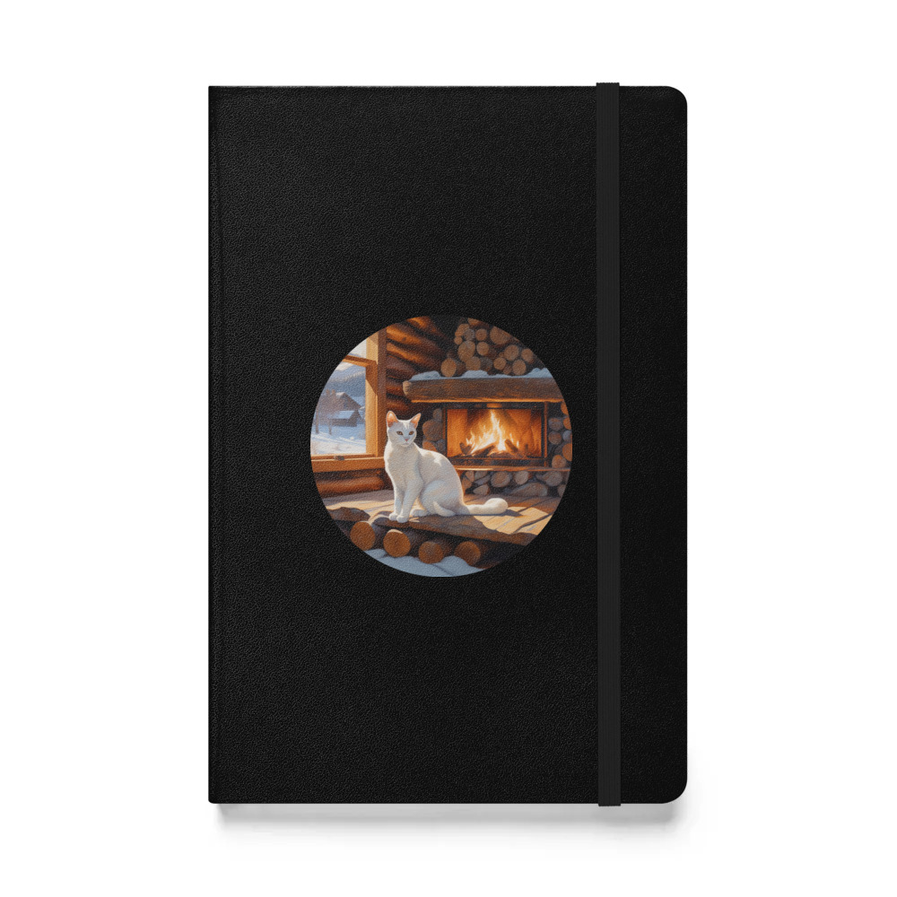 PugMug Custom White Abyssinian Cat Hardcover Bound Notebook