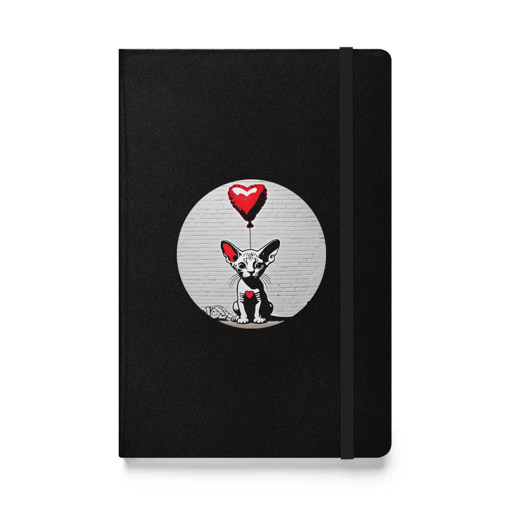 PugMug Custom Tabby Sphynx Cat Hardcover Bound Notebook