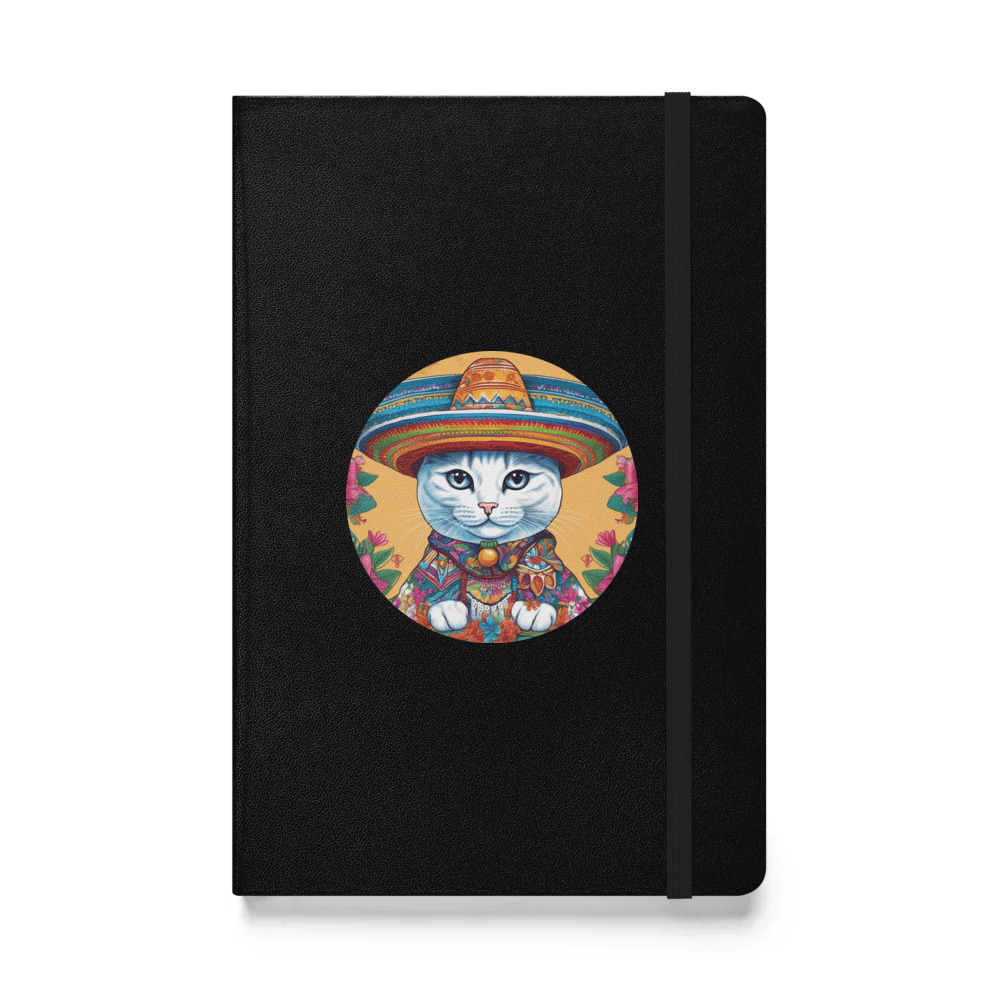 PugMug Custom White Companion Cat Hardcover Bound Notebook