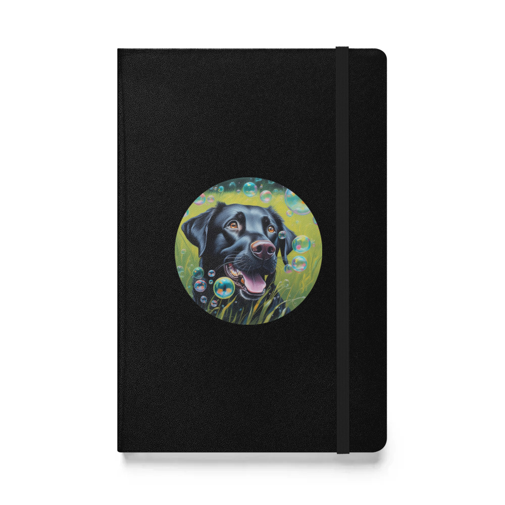 PugMug Custom Black Labrador Retriever Hardcover Bound Notebook