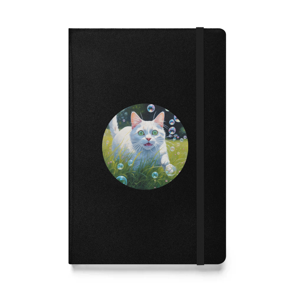 PugMug Custom White Companion Cat Hardcover Bound Notebook