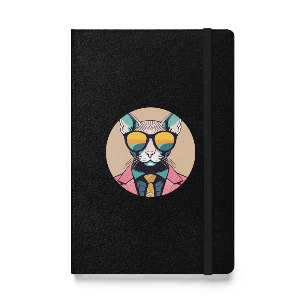 PugMug Custom Tabby Sphynx Cat Hardcover Bound Notebook