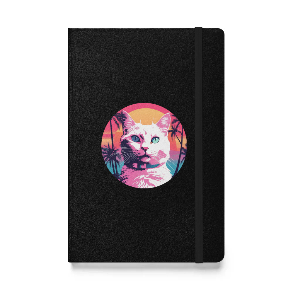 PugMug Custom White Companion Cat Hardcover Bound Notebook