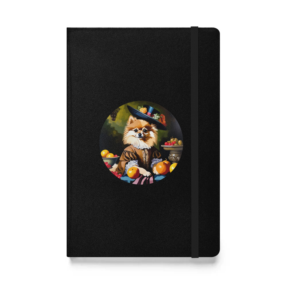PugMug Custom Tan Pomeranian Hardcover Bound Notebook