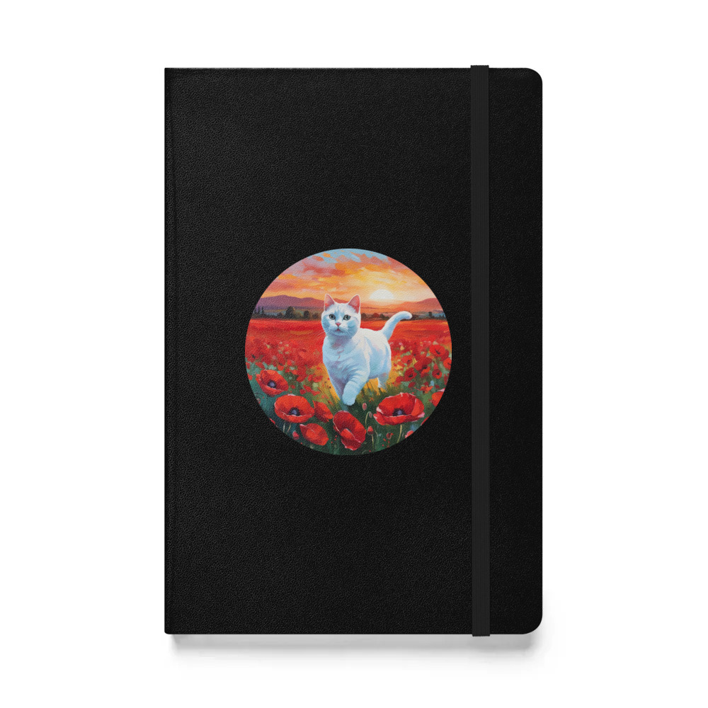 PugMug Custom White Companion Cat Hardcover Bound Notebook