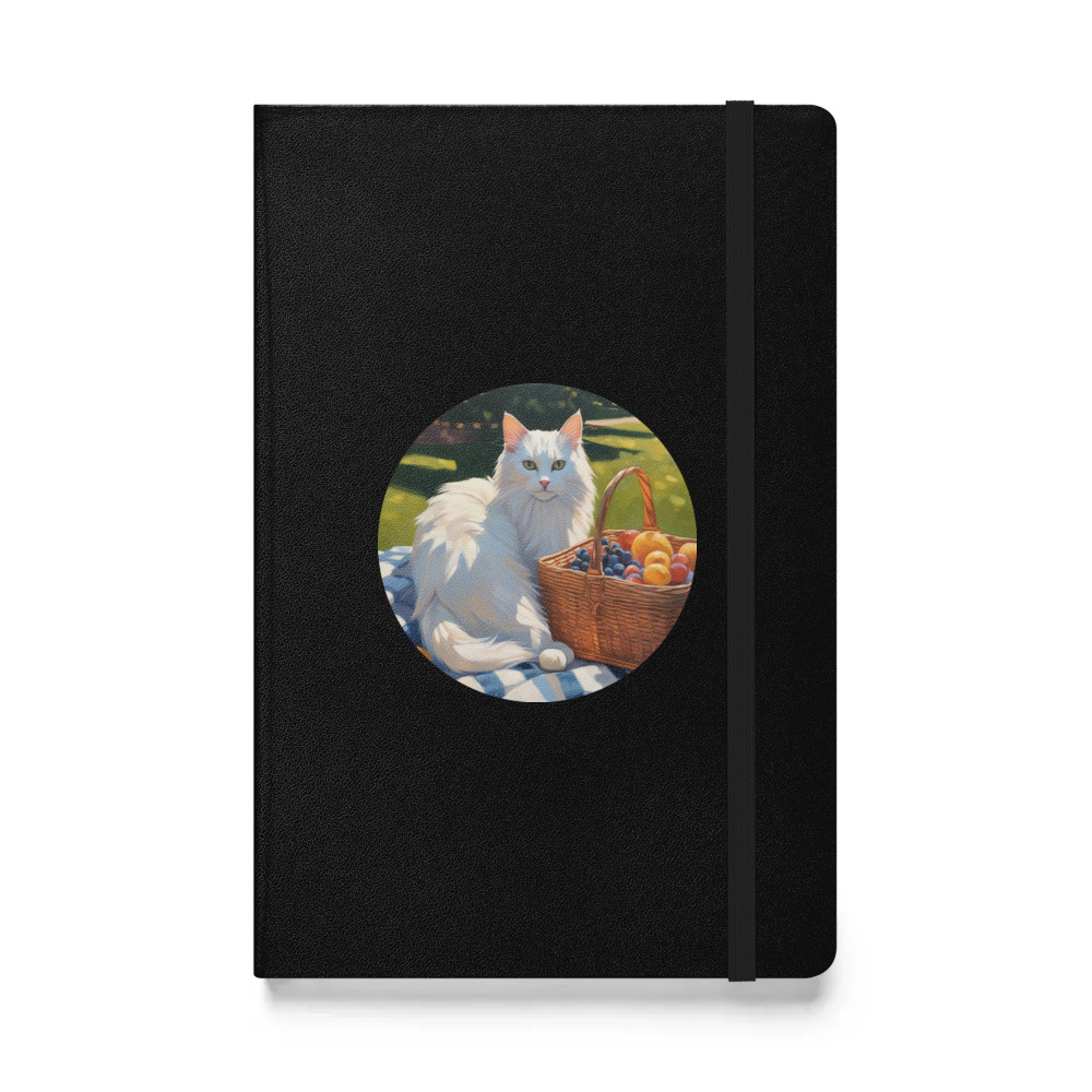 PugMug Custom White Companion Cat Hardcover Bound Notebook