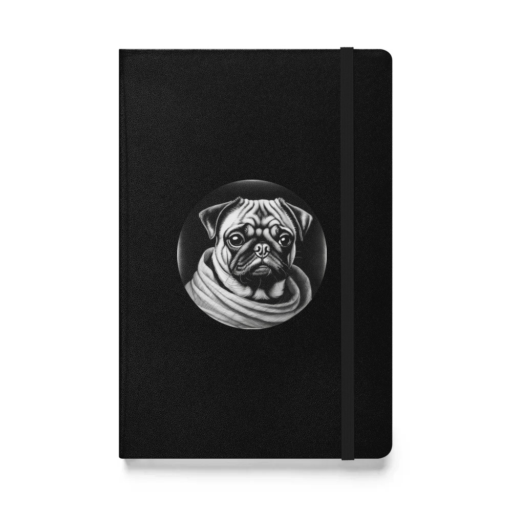 PugMug Custom Pug Hardcover Bound Notebook
