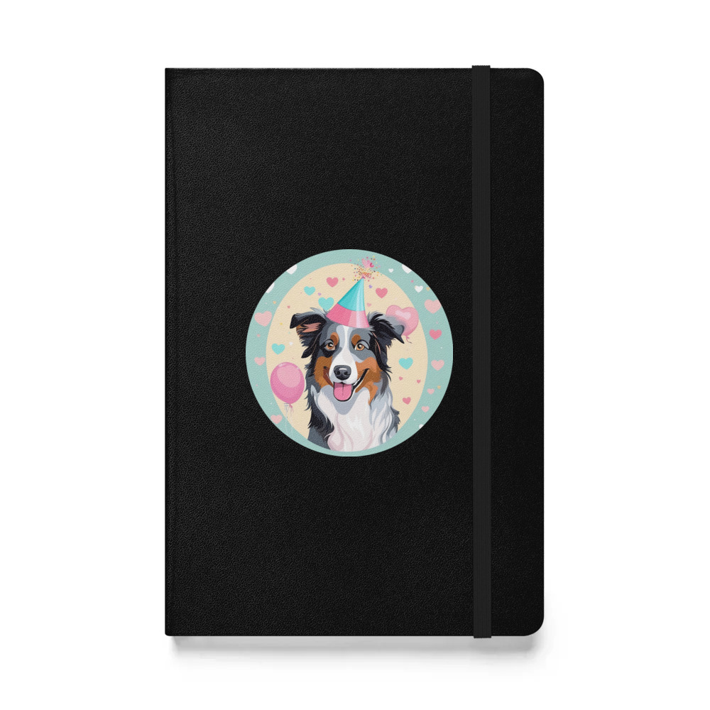 PugMug Custom Australian Shepherd Dog Hardcover Bound Notebook
