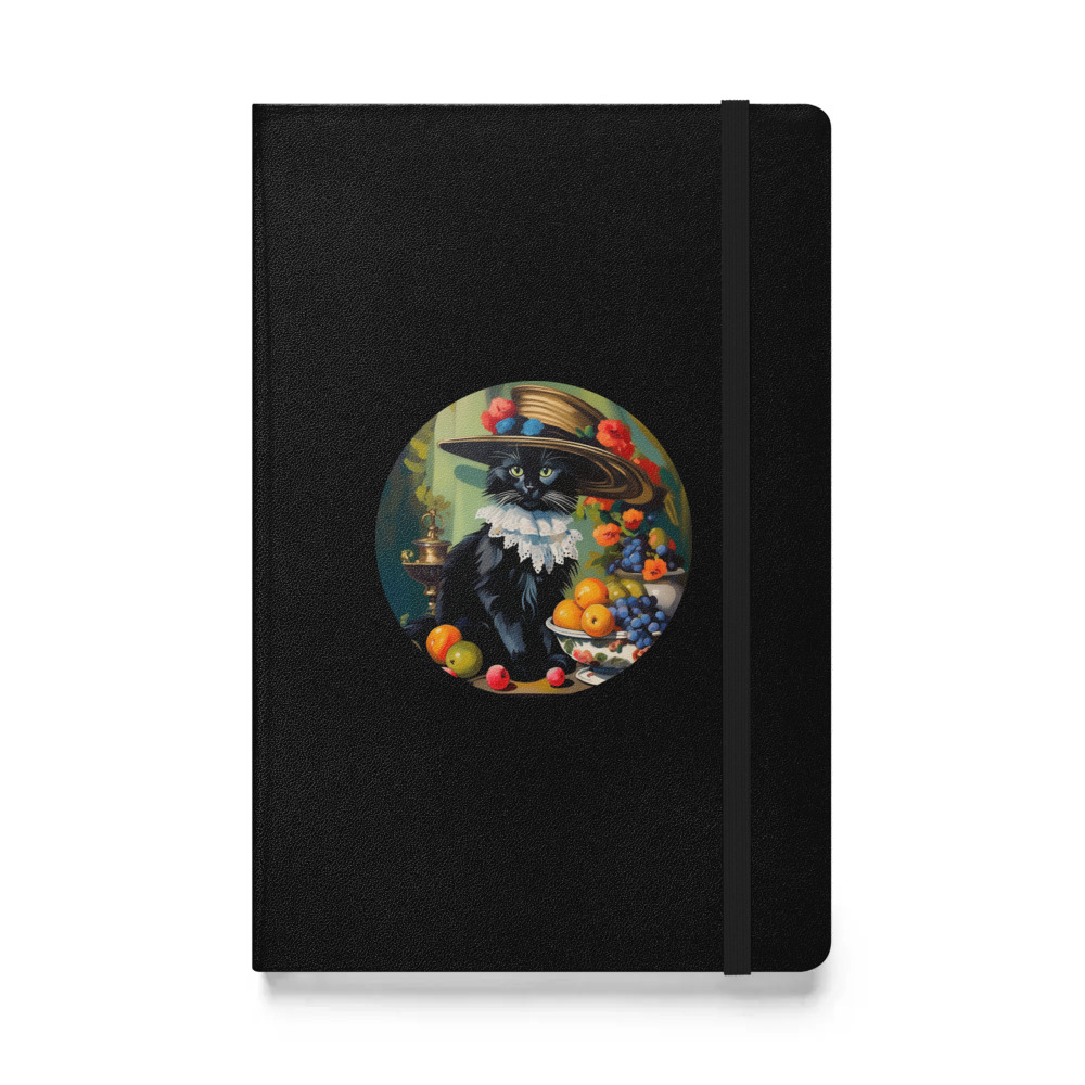 PugMug Custom Black Ragdoll Cat Hardcover Bound Notebook