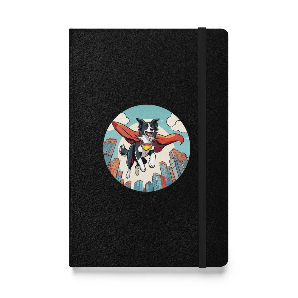 PugMug Custom Border Collie Hardcover Bound Notebook