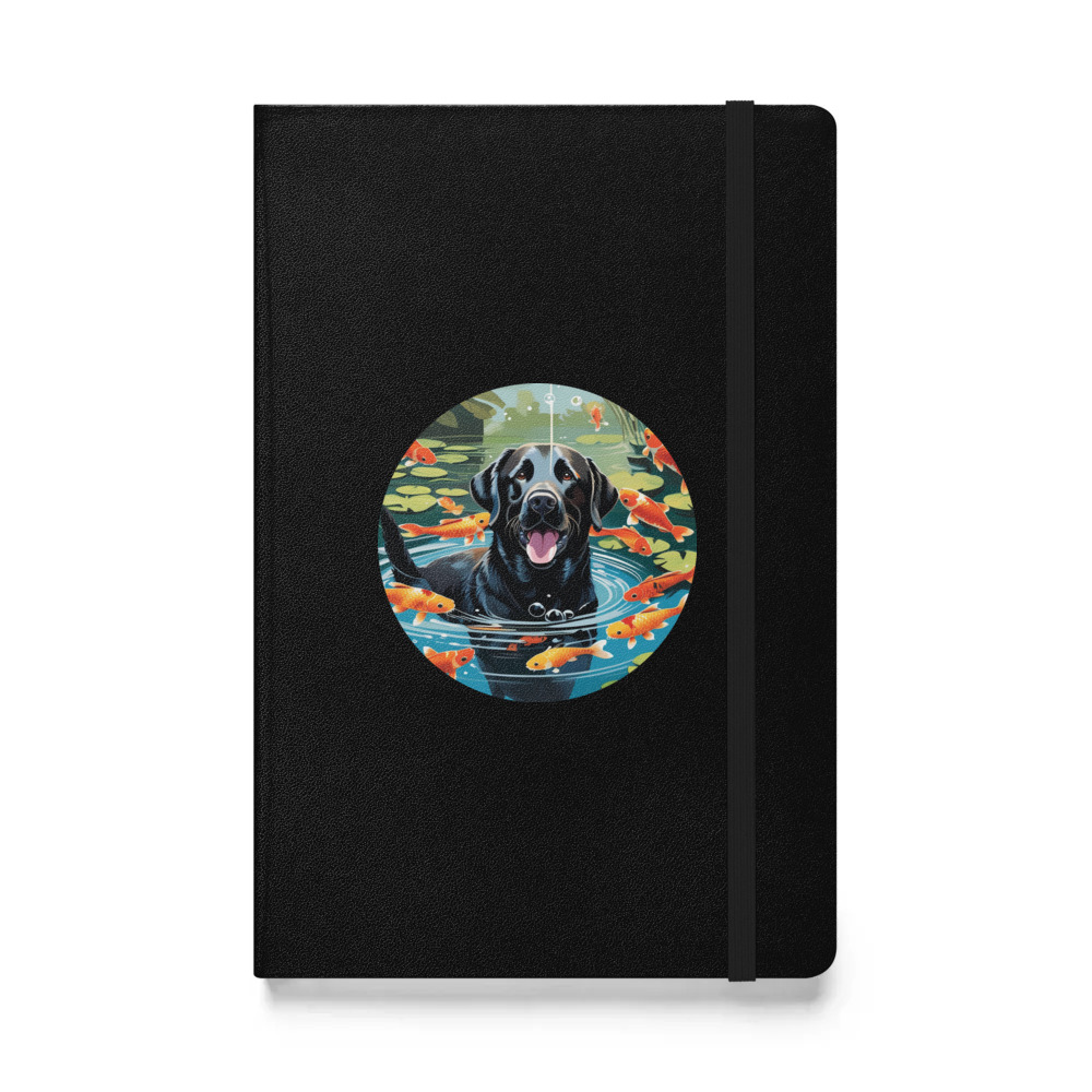 PugMug Custom Black Labrador Retriever Hardcover Bound Notebook