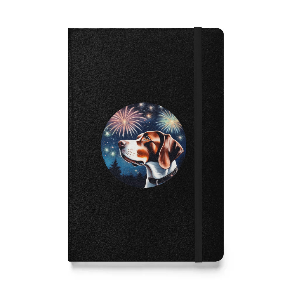 PugMug Custom Pointer Dog Hardcover Bound Notebook