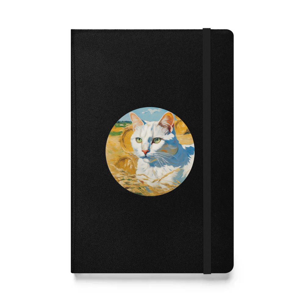 PugMug Custom White Companion Cat Hardcover Bound Notebook