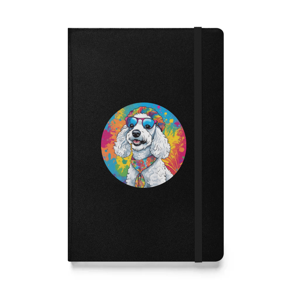 PugMug Custom White Poodle Hardcover Bound Notebook