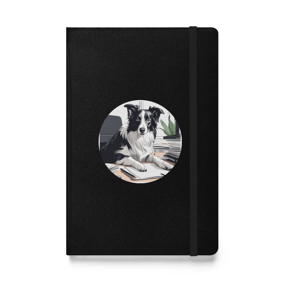 PugMug Custom Border Collie Hardcover Bound Notebook