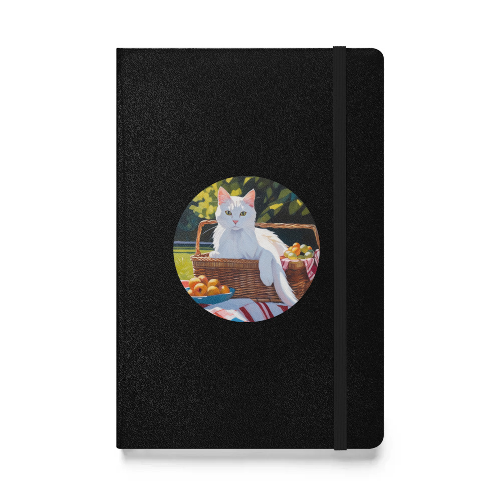PugMug Custom White Companion Cat Hardcover Bound Notebook