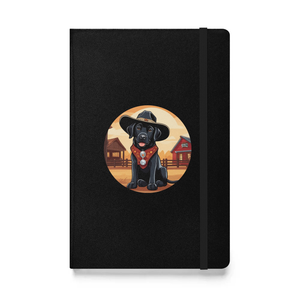 PugMug Custom Black Labrador Retriever Hardcover Bound Notebook