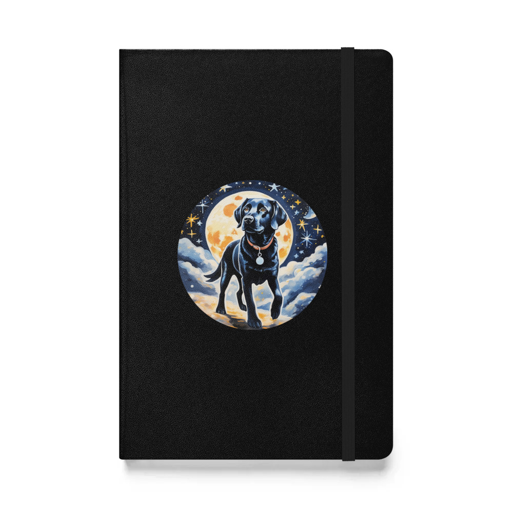 PugMug Custom Black Labrador Retriever Hardcover Bound Notebook
