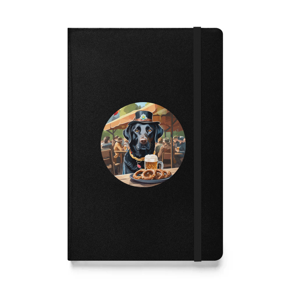 PugMug Custom Black Labrador Retriever Hardcover Bound Notebook