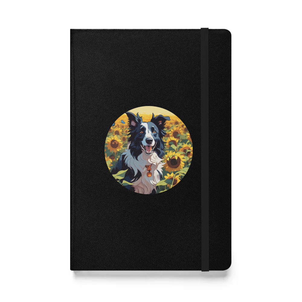 PugMug Custom Border Collie Hardcover Bound Notebook