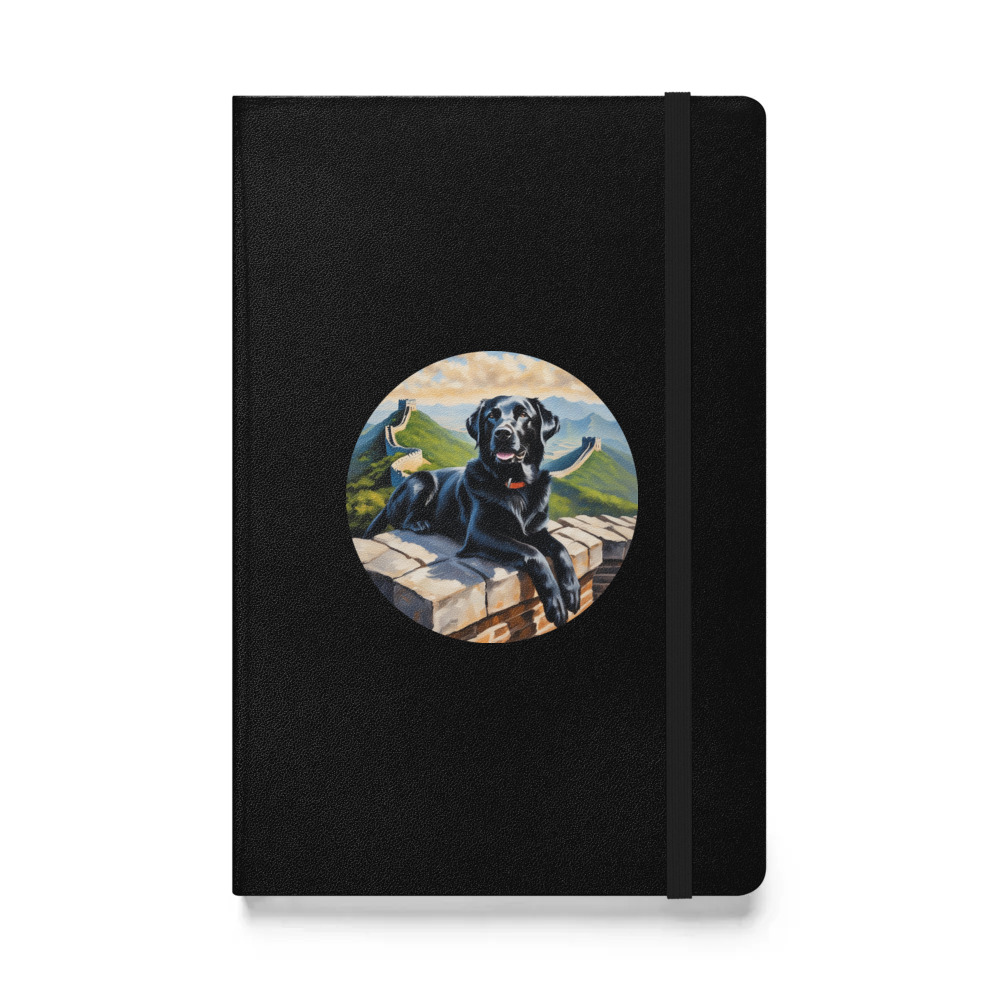 PugMug Custom Black Labrador Retriever Hardcover Bound Notebook