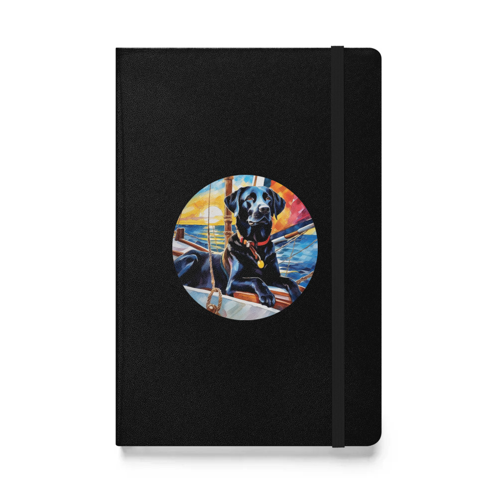 PugMug Custom Black Labrador Retriever Hardcover Bound Notebook