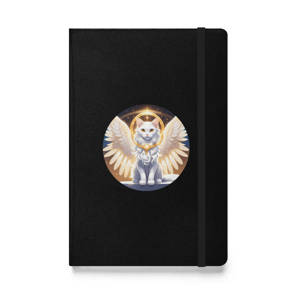 PugMug Custom White Companion Cat Hardcover Bound Notebook