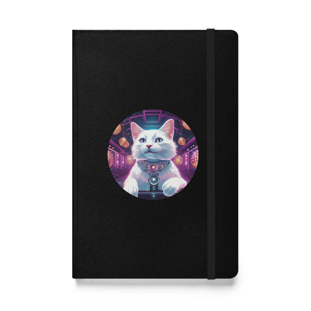PugMug Custom White Companion Cat Hardcover Bound Notebook