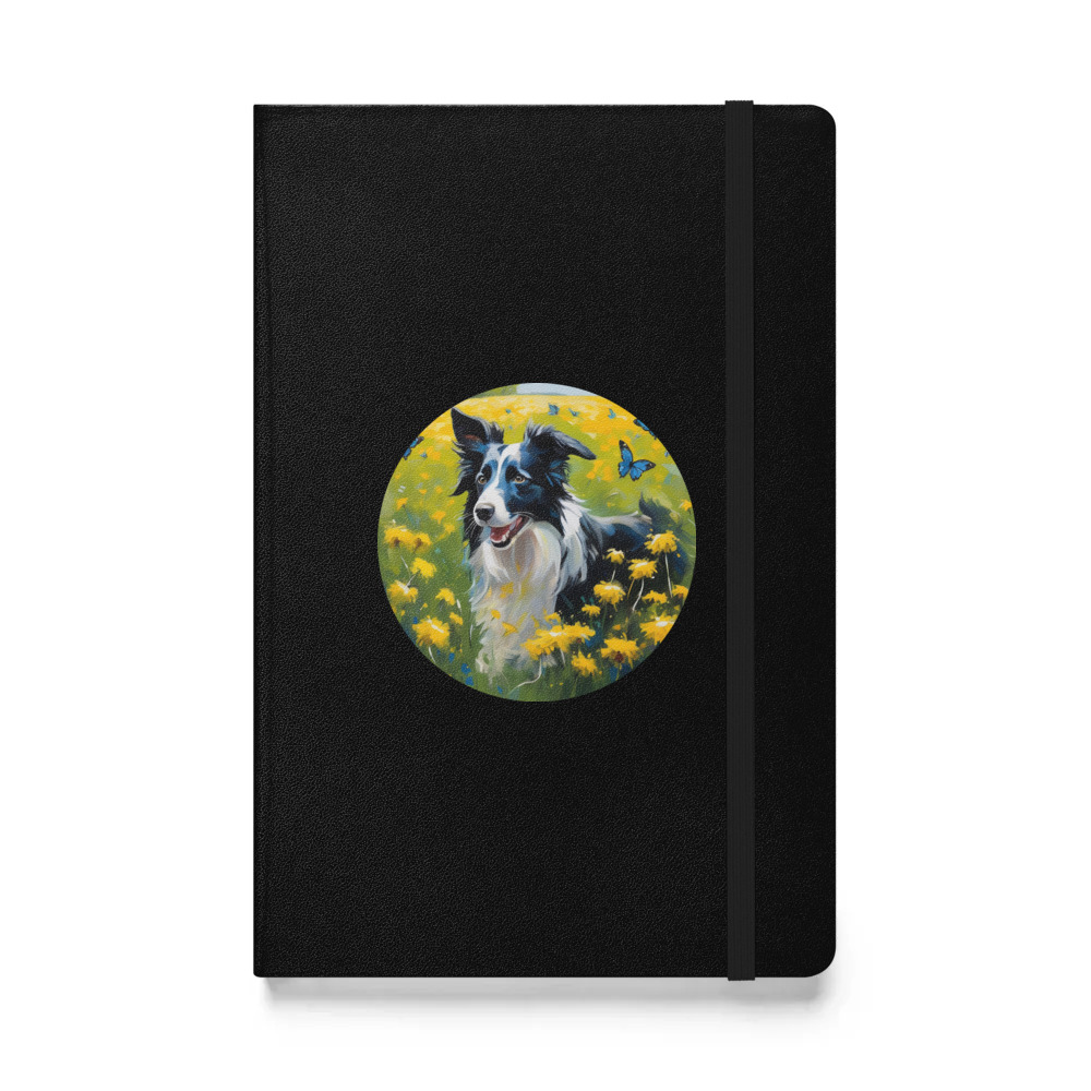 PugMug Custom Border Collie Hardcover Bound Notebook