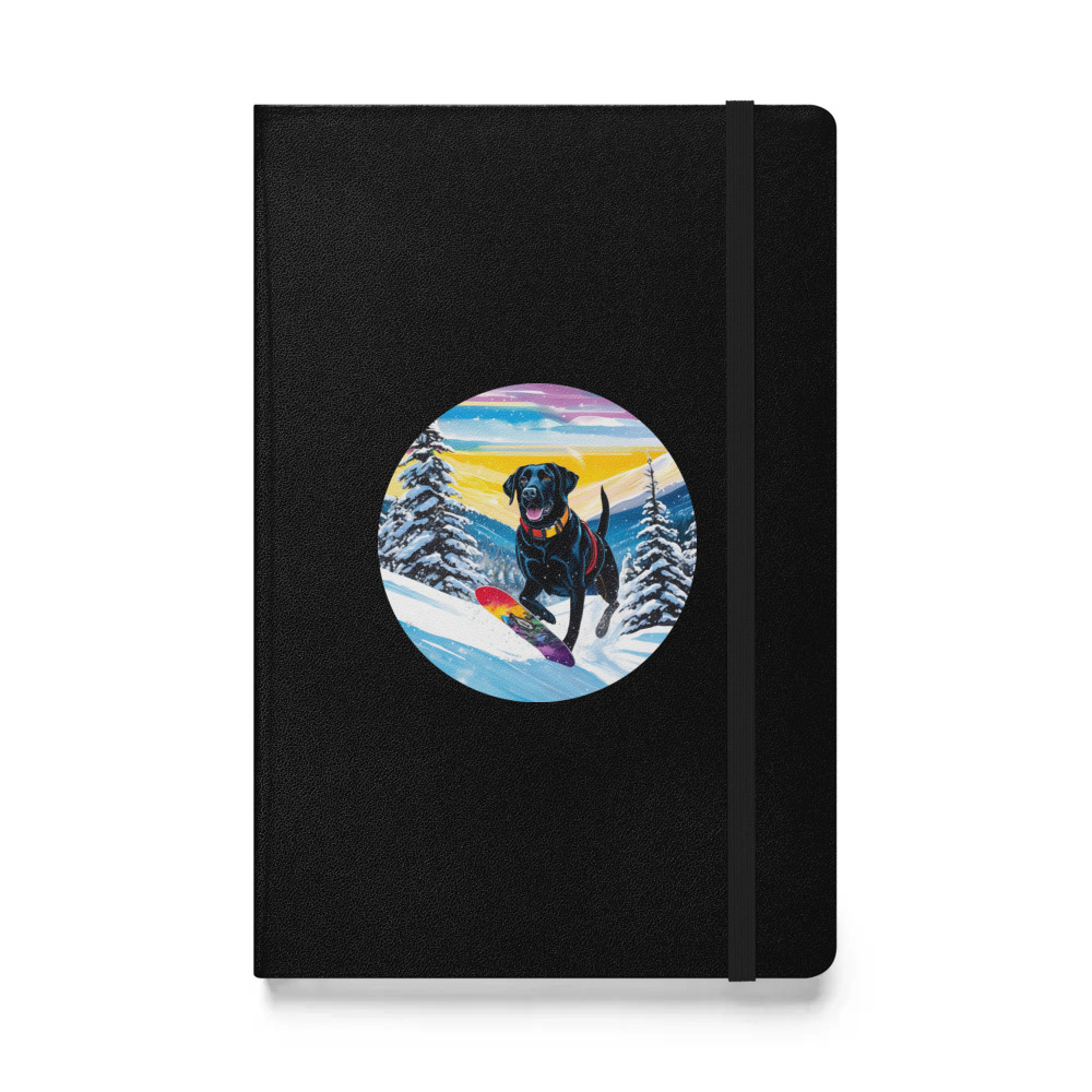 PugMug Custom Black Labrador Retriever Hardcover Bound Notebook