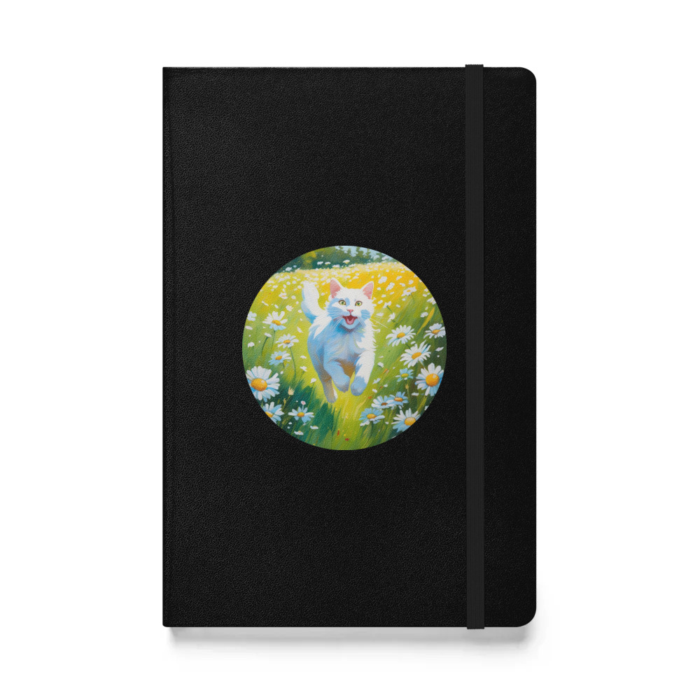 PugMug Custom White Companion Cat Hardcover Bound Notebook