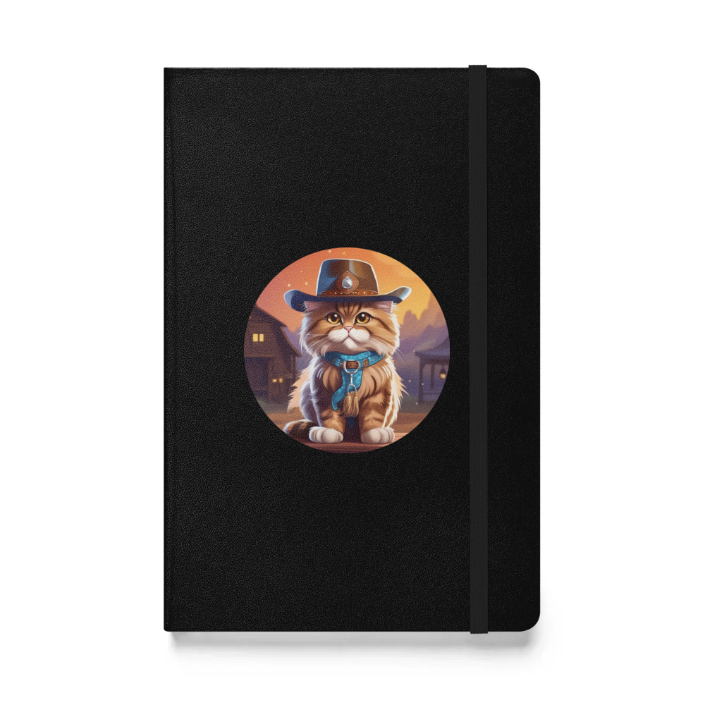 PugMug Custom Tabby Persian Cat Hardcover Bound Notebook