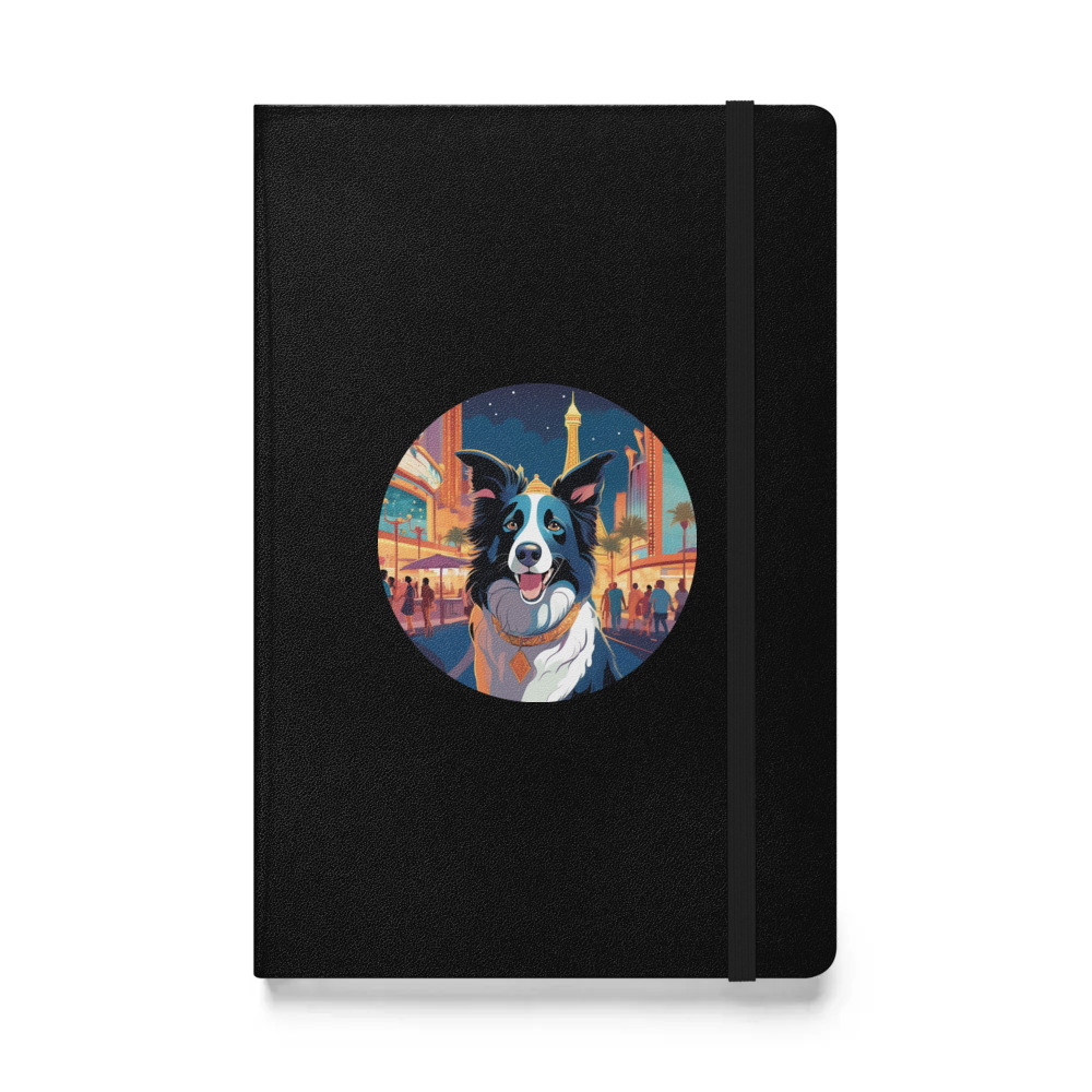 PugMug Custom Border Collie Hardcover Bound Notebook