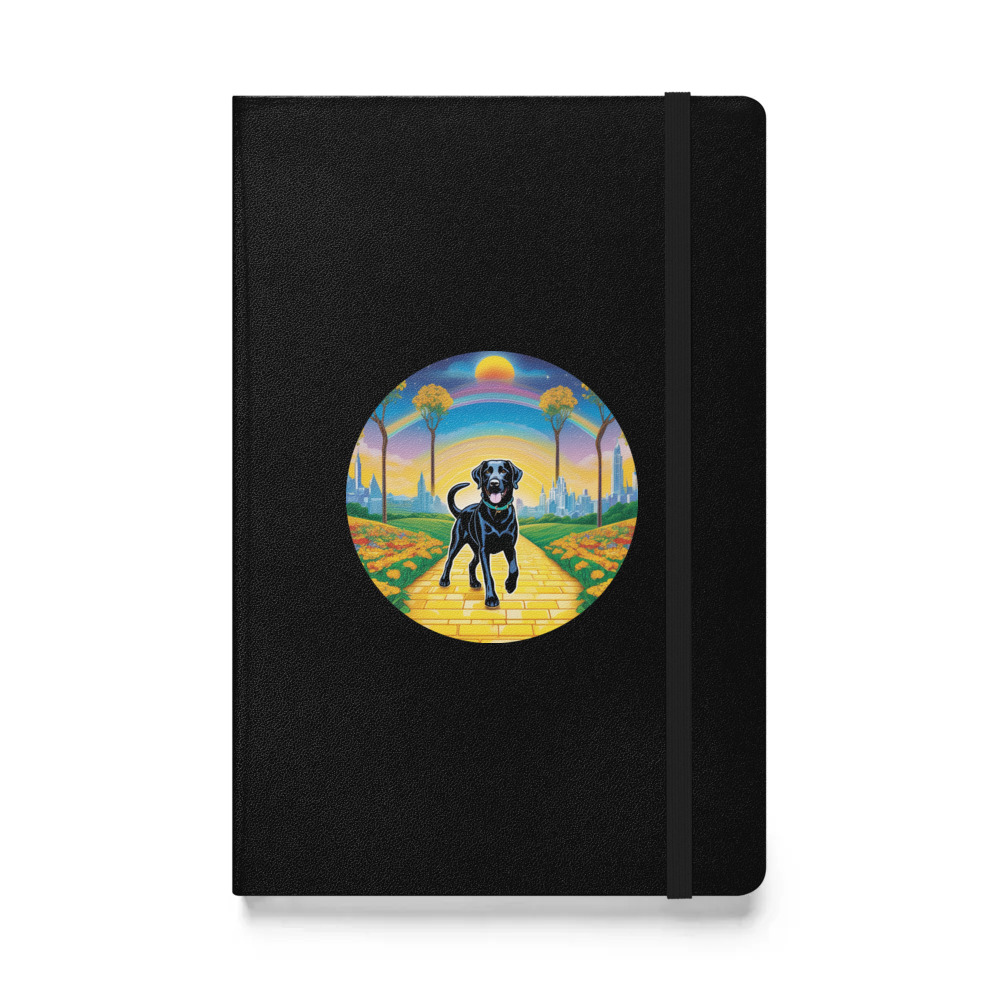 PugMug Custom Black Labrador Retriever Hardcover Bound Notebook
