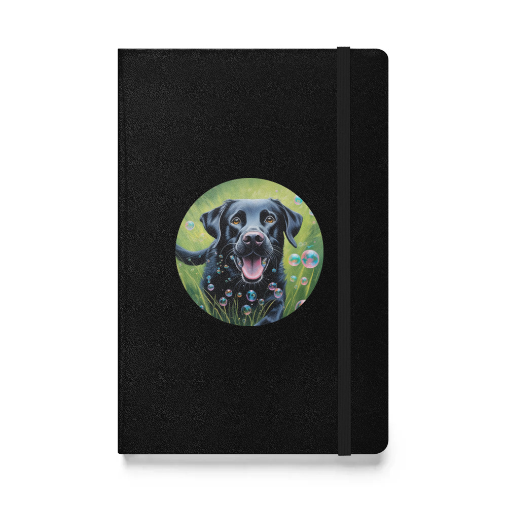 PugMug Custom Black Labrador Retriever Hardcover Bound Notebook