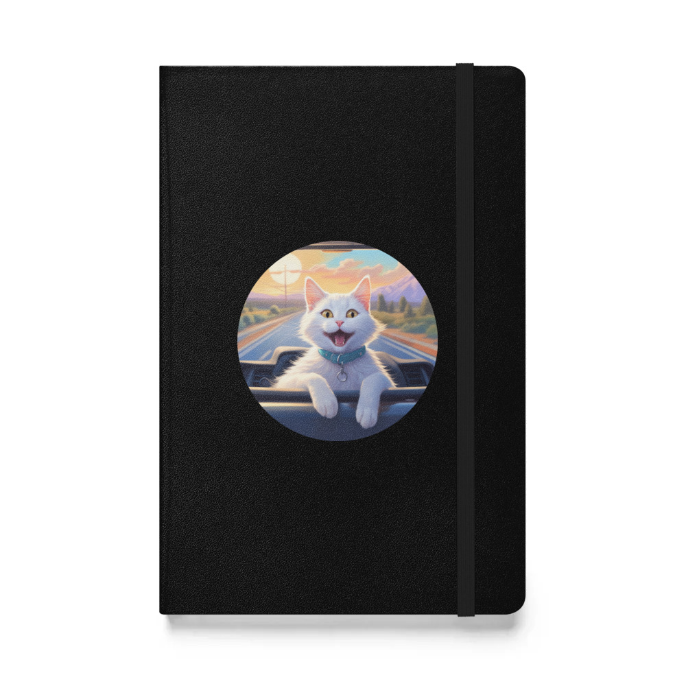 PugMug Custom White Companion Cat Hardcover Bound Notebook