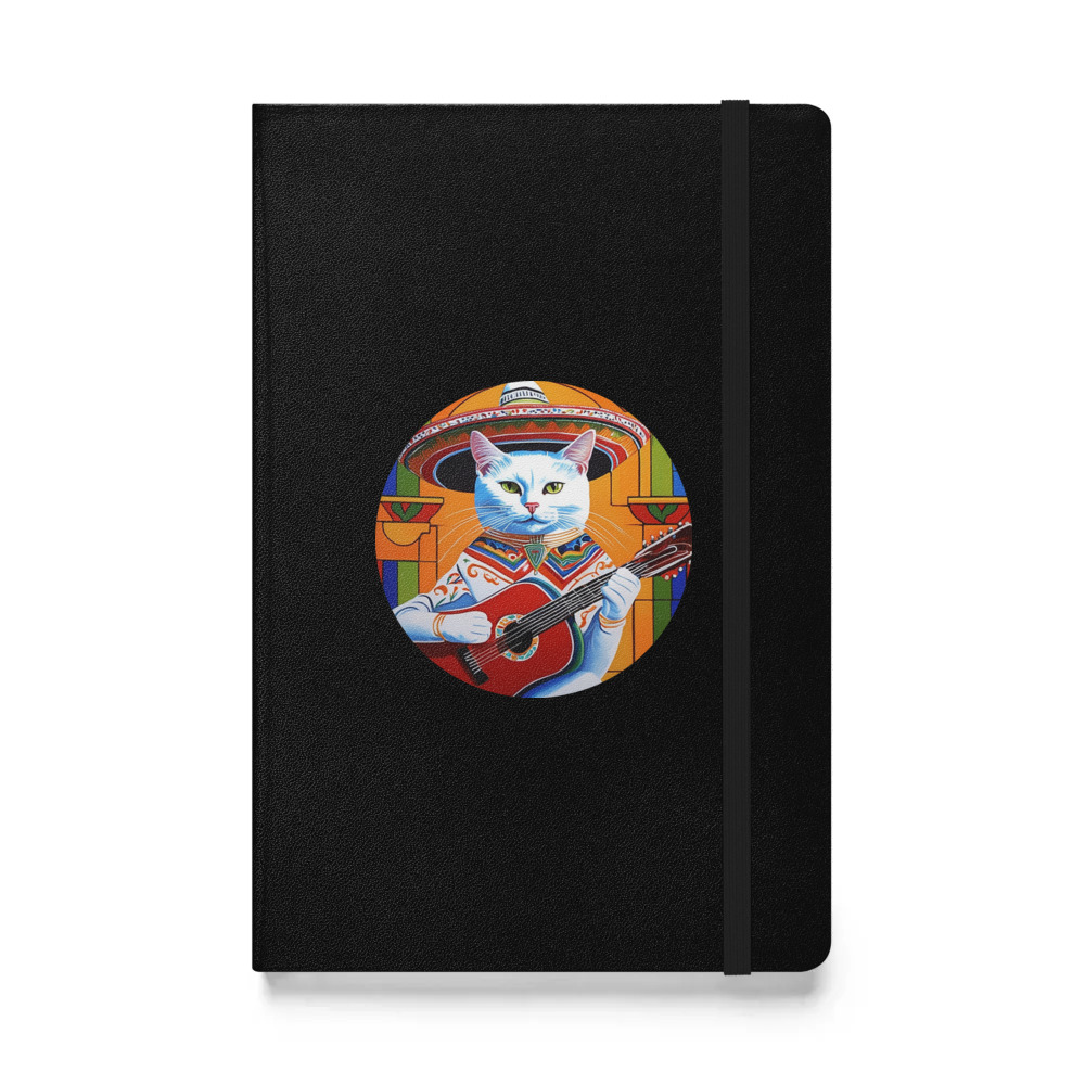 PugMug Custom White Companion Cat Hardcover Bound Notebook