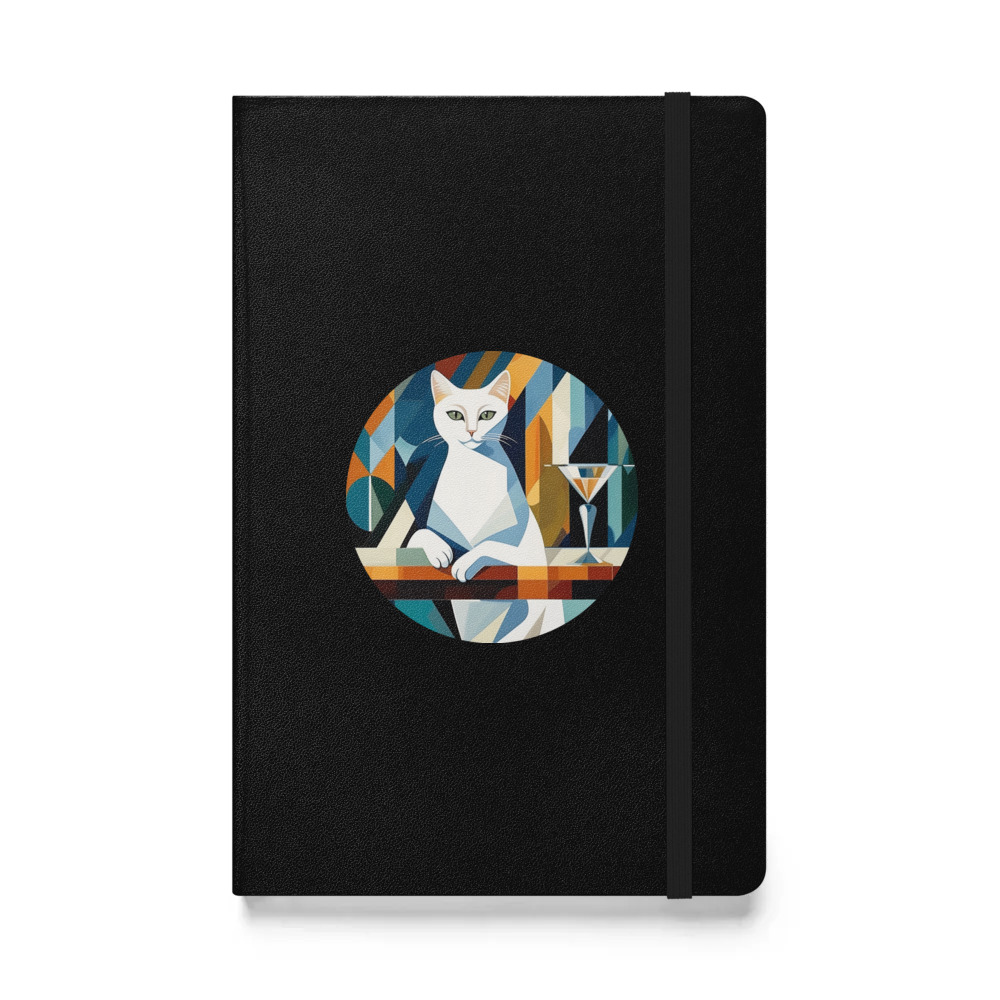 PugMug Custom White Companion Cat Hardcover Bound Notebook