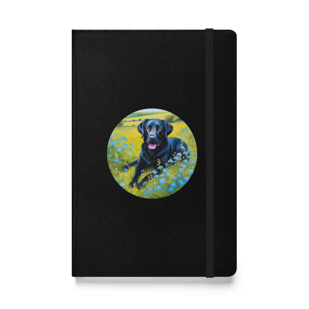 PugMug Custom Black Labrador Retriever Hardcover Bound Notebook