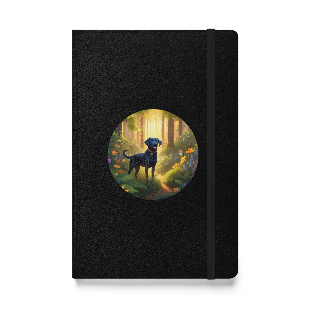 PugMug Custom Black Labrador Retriever Hardcover Bound Notebook