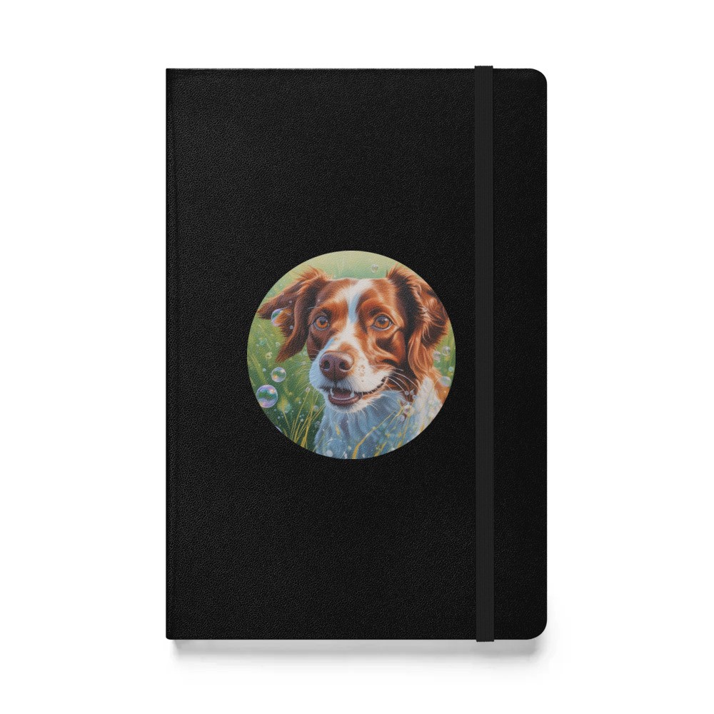 PugMug Custom Brittany Dog Hardcover Bound Notebook