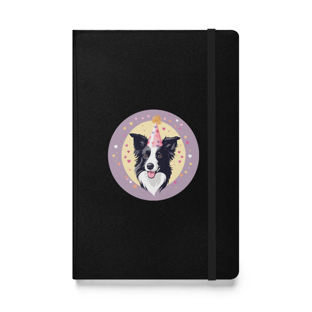 PugMug Custom Border Collie Hardcover Bound Notebook