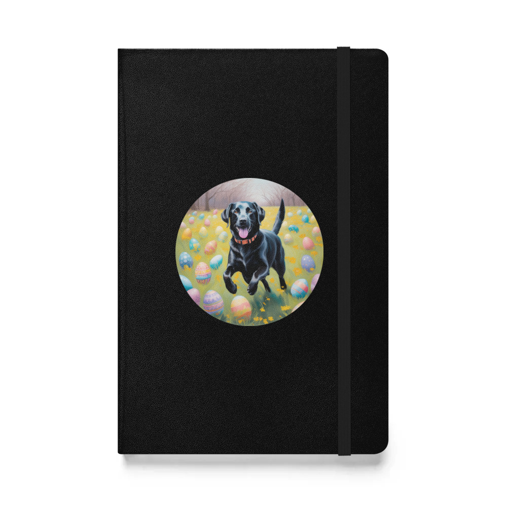 PugMug Custom Black Labrador Retriever Hardcover Bound Notebook