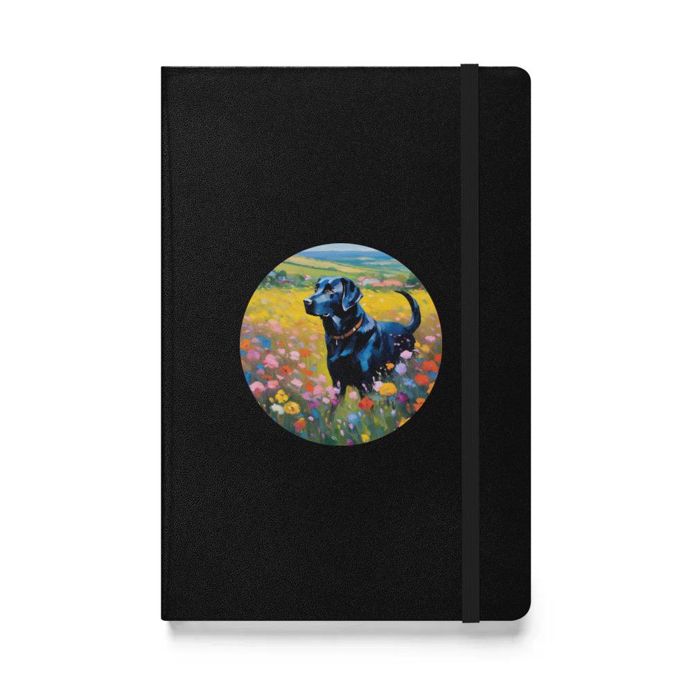 PugMug Custom Black Labrador Retriever Hardcover Bound Notebook